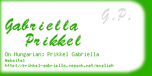 gabriella prikkel business card